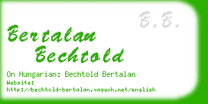 bertalan bechtold business card